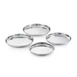 Neelam Stainless Steel Thali, Set of 4