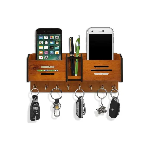Image of Neha Home Furnishing Wooden 8 Hook Key Holder
