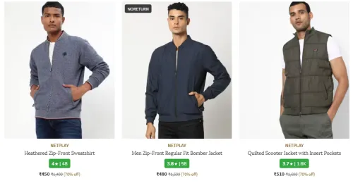 Image of Netplay Men Fashion Jacket Flat 70% Discount