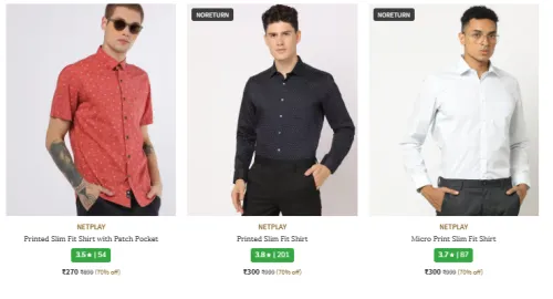 Image of Netplay Men Fashion Shirt Flat 70% Discount