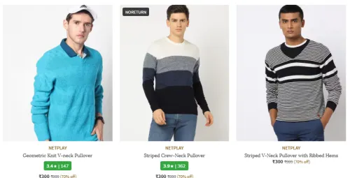 Image of Netplay Men Fashion Sweater Flat 70% Discount