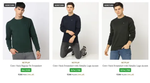 Image of Netplay Men Fashion Sweater Flat 70% Discount