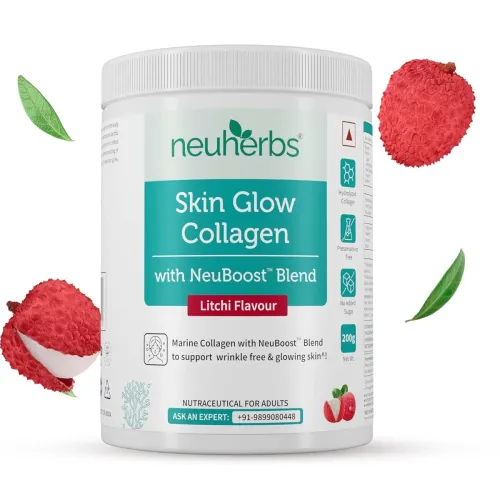 Image of Neuherbs Collagen Skin Glow-200 Gram, Litchi Flavour