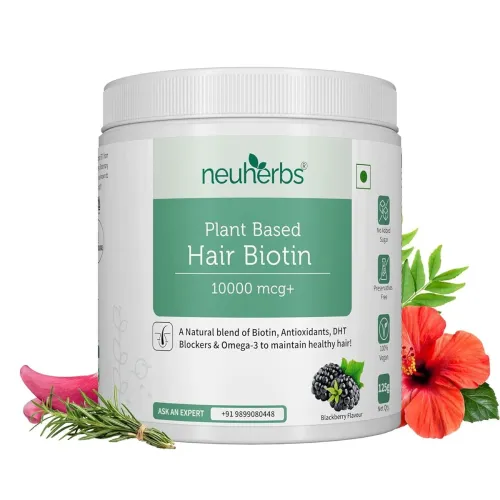 Image of Neuherbs Plant-Based Hair Biotin – 10,000mcg (125g)
