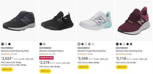 Image of New Balance Women's Footwear at Minimum 60% Off
