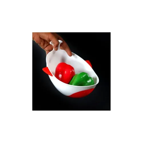 Image of Nexellar Fish-Shaped Strainer Bowl - 1 Pcs Plastic Rice Washing Bowl