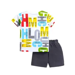 Night Country Printed T‑Shirt & Shorts Set for Boys