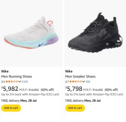 Image of Nike Men Fashion Shoes Minimum 55% Discount