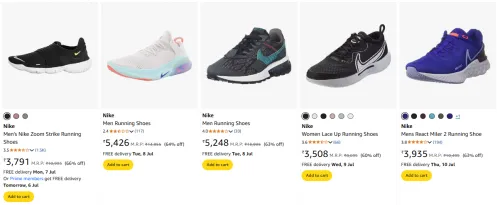 Image of Nike Men,s Running Shoes MINIMUM 60% Discount.