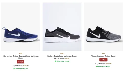 Image of Nike Men's Shoes Minimum 50% Discount