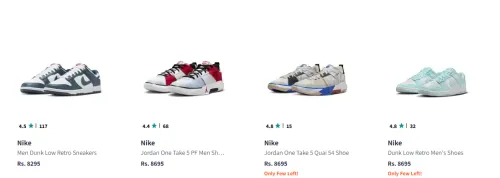 Image of Nike Men's Sneakers starting at ₹8295 +Extra 30% Coupon Discount + Bank 20% Discount