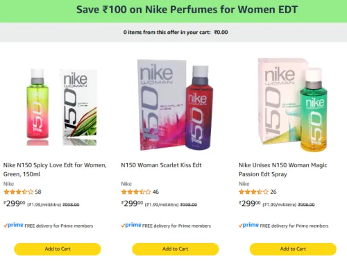 Image of Nike Perfumes for Women @ Flat ₹199