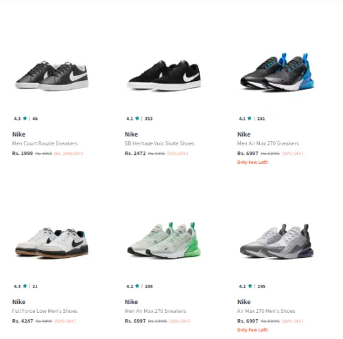 Image of Nike Shoes Flat 50% Discount