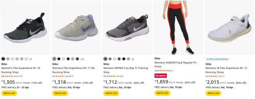 Image of Nike Women's Shoes at minimum 60% Off