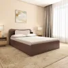 Nilkamal Daffodil King Bed: Engineered wood bed with storage headboard, 1-year warranty, Walnut finish.