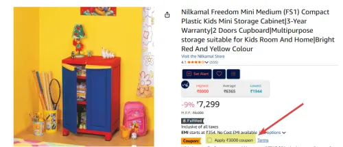 Image of Nilkamal Freedom Plastic Cabinet (Medium)