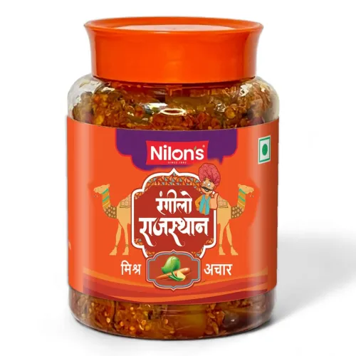 Image of Nilon's Mixed Pickle – 500g Bottle, Rajasthani Achar