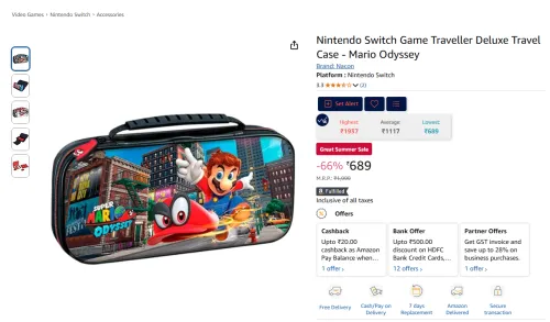 Image of Nintendo Switch Game Traveller Deluxe Travel Case
