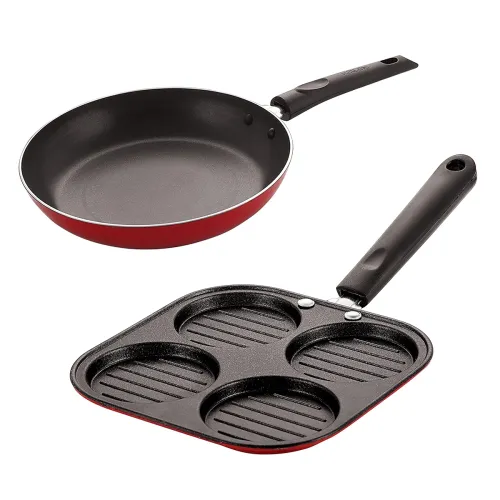 Image of NIRLON 3-Layer Non-Stick Uttapam & Taper Pan Set
