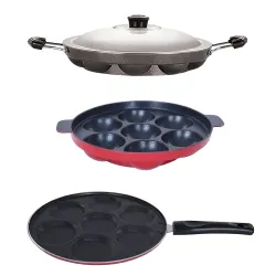 Nirlon 3 Piece Gas Compatible Kitchen Cookware