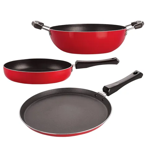 Image of Nirlon 3-Piece Nonstick Aluminium Cookware Set