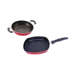 Nirlon Aluminium nonstick Cooking Set of 2