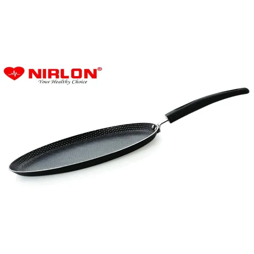 Image of NIRLON Black Gas Compatible Aluminum Non Stick Flat Tawa