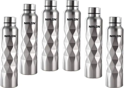 Image of NIRLON Crystal Cool Single Wall Stainless Steel Fridge Water Bottle 1000 ml Bottle