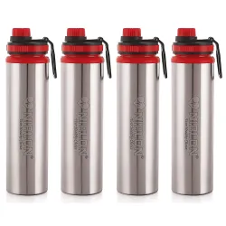 NIRLON Eco Star Stainless Steel Water Bottle 900ml Red Colour Set4