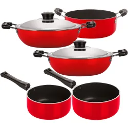 Nirlon Non-Stick 5 Piece Rust Free Gas Compatible Kitchenware Combo