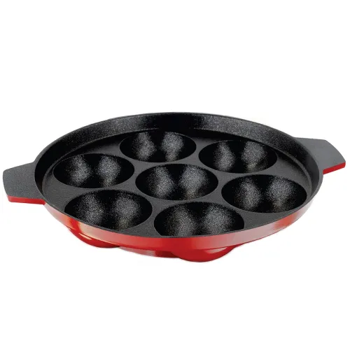 Image of Nirlon Non-Stick Aluminium Appampatram, Black