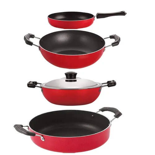 Image of Nirlon Non-Stick Aluminium Kitchen Set, 4 Pieces