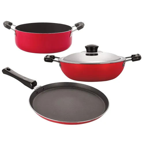 Image of Nirlon Non-Stick Aluminium Cooking Utencils Combo SO3