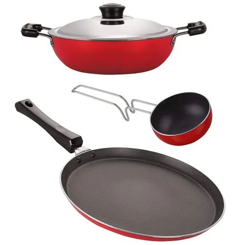Image of Nirlon Non-Stick Cookware, set of 3.