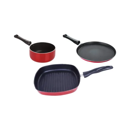 Image of Nirlon Non-Stick Cookware Set [3 Pcs]