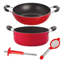 Nirlon Non-Stick Stain Free Non-Toxic 4 Piece Kitchen Essential Combo