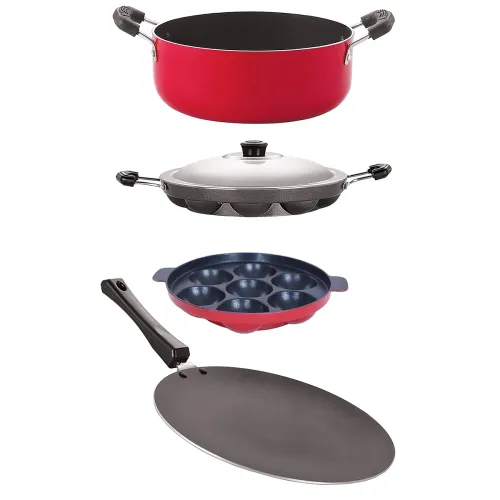 Image of Nirlon Non-Stick Aluminium Kitchenware 4 Pieces Set