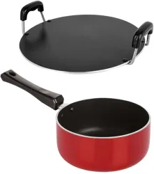NIRLON SP(M)_RT Non-Stick Coated Cookware Set, Aluminium 2-Piece