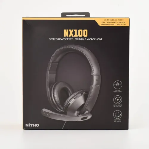 Image of Nitho NX100 Gaming Wired Over Ear Headset with Mic for PC, PS4