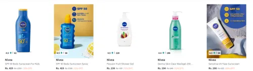 Image of Nivea beauty products up to 70% off