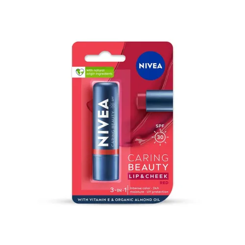 Image of NIVEA Lip Caring Beauty Red Lip Balm