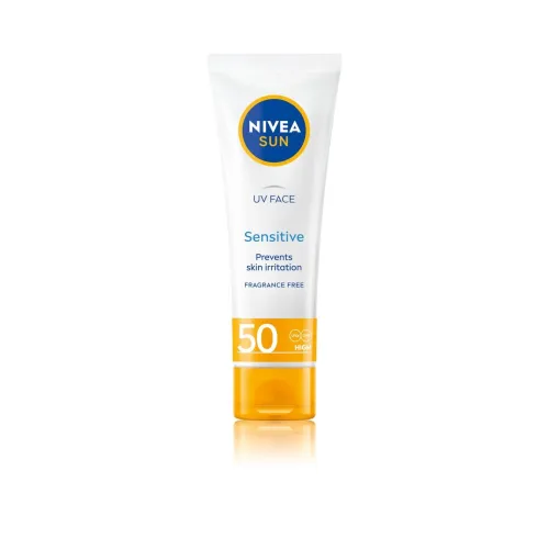 Image of NIVEA Sun UV Face Sensitive SPF 50 Cream (50ml)