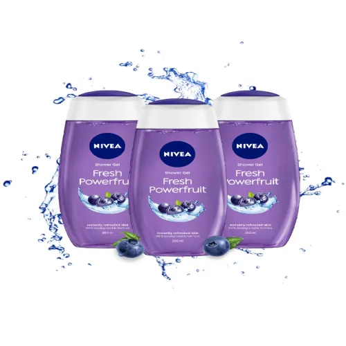 Image of Nivea Women Set of 3 Fresh Powerfruit Care Shower Body Wash