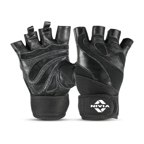Image of NIVIA Tough Grip Sports Gloves (Black, S)