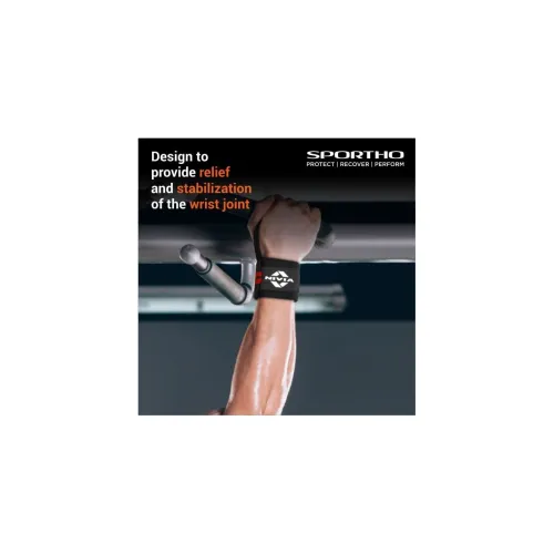 Image of Nivia Weight Lifting Wrist Support with Thumb Loop Strap for Gym