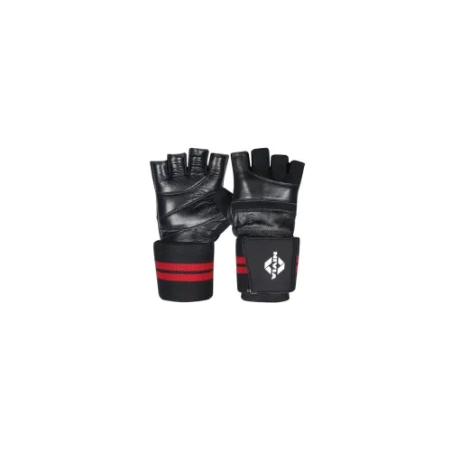 Image of Nivia Wristlock Weightlifting Gloves -Genuine Leather