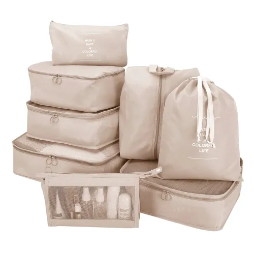 Image of Niwlix 8 Pcs Travel Organizer Pouch Packing Cubes