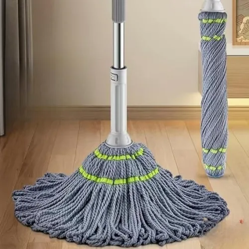 Image of NJK Self-Wringing Twist Mop with Extendable Stainless Steel Handle