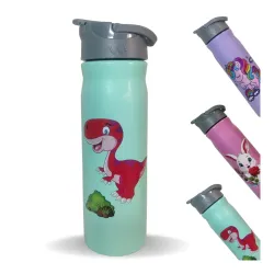 Nkyub 500ml Kids Stainless Steel Sipper Bottle