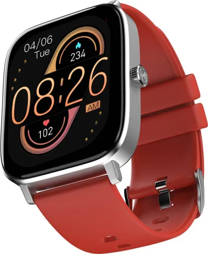 Image of Noise Colorfit Icon 2 1.8' Display with Bluetooth Calling, AI Voice Assistant Smartwatch  (Red Strap, Regular)